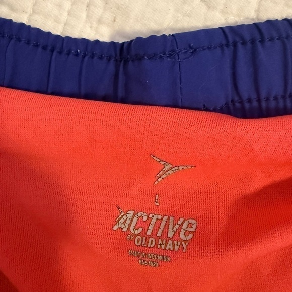 Athletic Works Blue and Orange Running Shorts - Picture 2 of 4